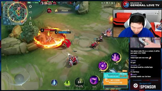 OMG my team pick Tank Layla and won gold lane easily | Mobile Legends смотреть онлайн