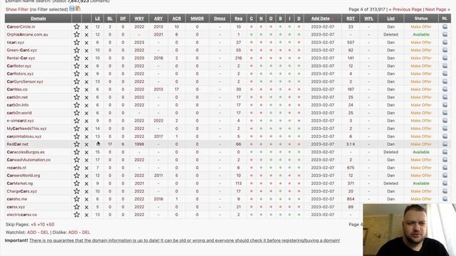 Как найти дропнутый домен на Expired Domains смотреть онлайн