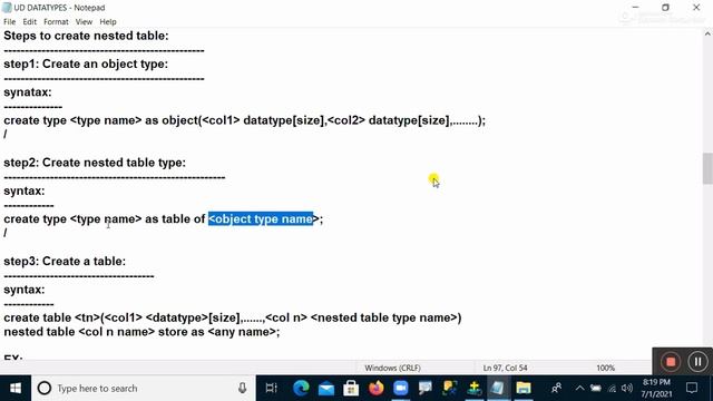 Day-41-UD DataTypes In Oracle смотреть онлайн