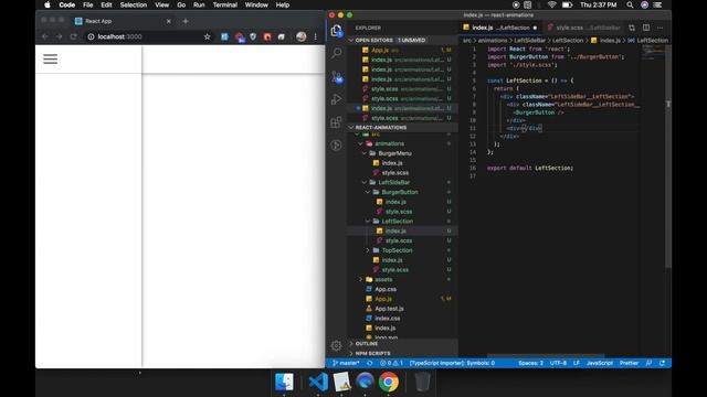 Sidebar Animation - ReactJS x SCSS смотреть онлайн