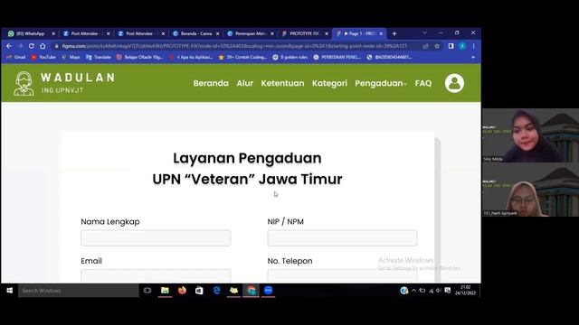 Demo Prototype menggunakan Figma pada Website Pengaduan "Wadulan Ing UPNVJT" смотреть онлайн