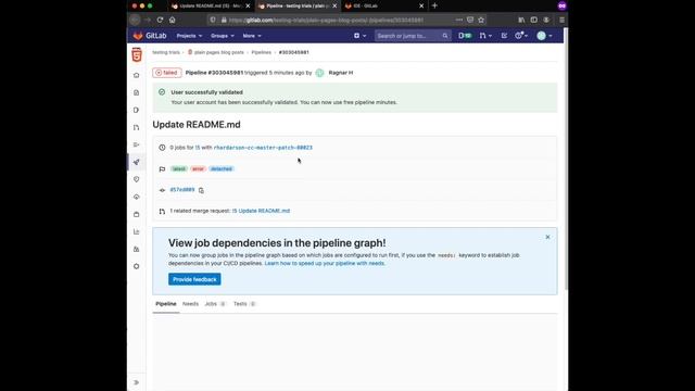 Verify account to use free pipeline minutes on GitLab.com смотреть онлайн