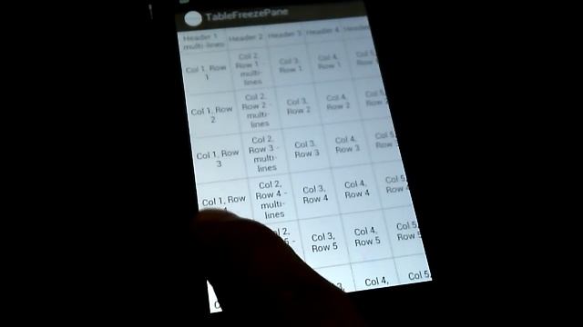 Output: Android Table Scroll with Fixed Header and Column смотреть онлайн