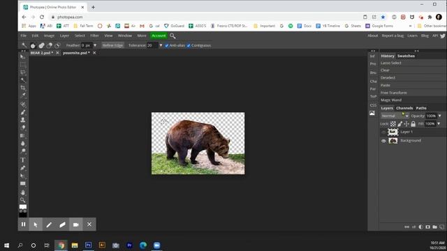 How to Make a Double Exposure Animal Landscape in PhotoPea смотреть онлайн