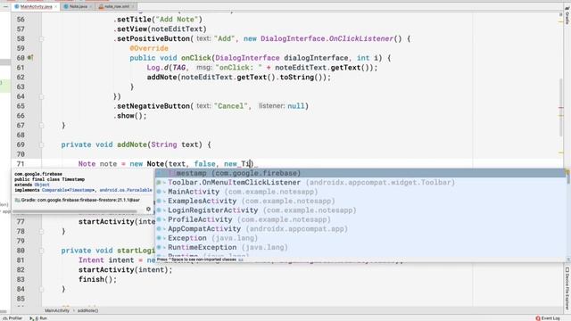 Firebase FirestoreUI | Adding notes to database using class смотреть онлайн