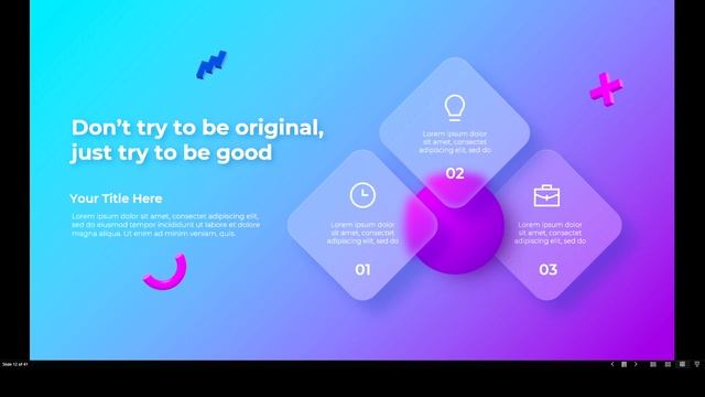Glassmorphism (Blue Violet) - Animated PowerPoint Presentation Template | FREE .pptx File смотреть онлайн