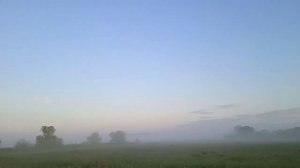 Рассвет, туман