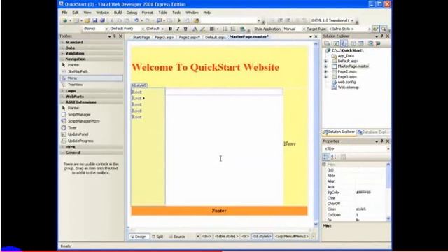 Introduction to ASP.NET Menu and Sitemap.wmv смотреть онлайн