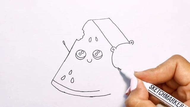 Как Нарисовать Хомяка/Арбуз Рисунок/ Рисунок Хомяк /Как Нарисовать Арбуз /летние рисунки смотреть онлайн