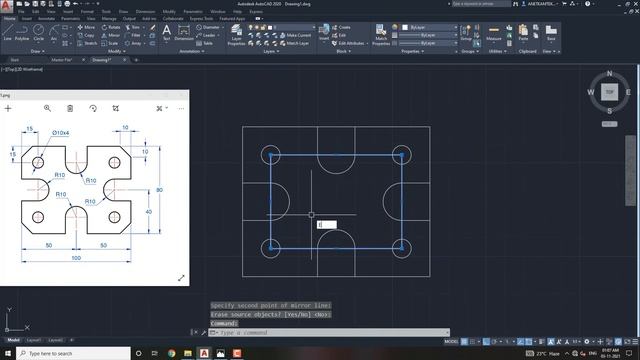 AutoCAD 2D Drafting Exercise # 21 - Basic to Advance in Hindi смотреть онлайн