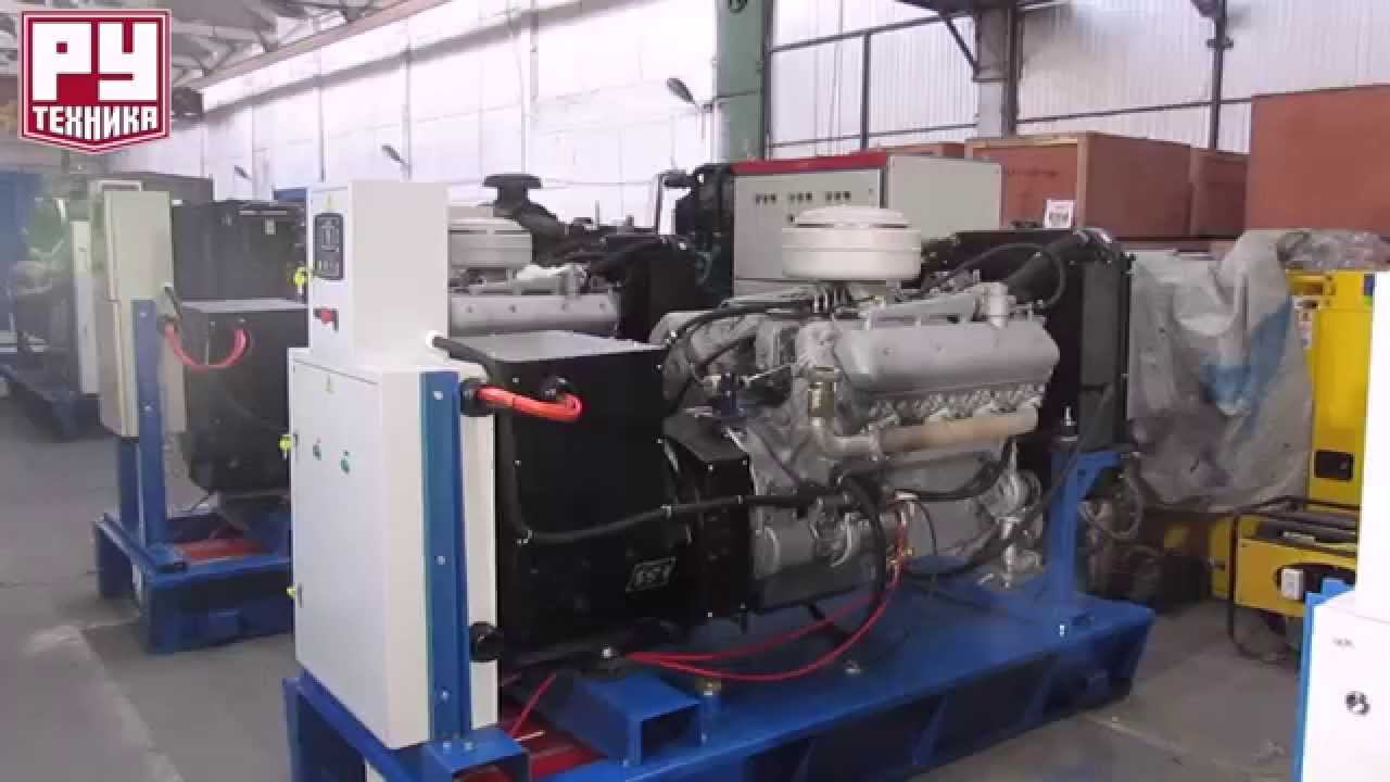 Генератор АД-100 с двигателем ЯМЗ для работы на Севере.
