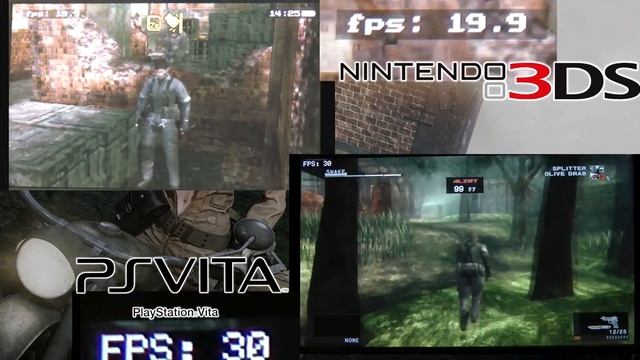 Metal Gear Solid 3 - Vita vs 3DS (FPS Comparison&OverClocking!) смотреть онлайн