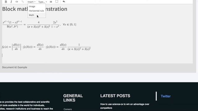 Editor block mathematics - LaTeX смотреть онлайн