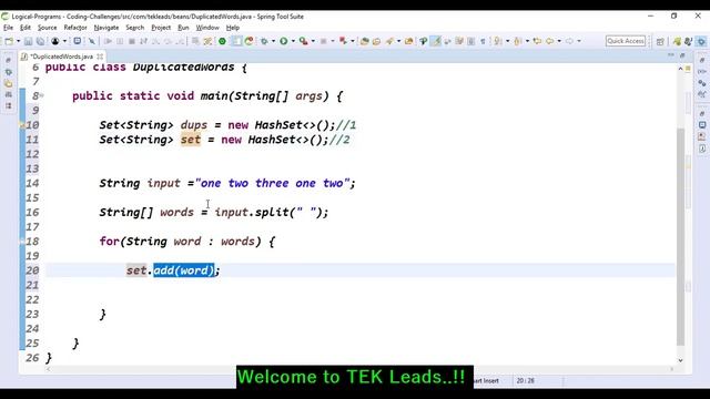 Java Program To Find Duplicate Words In String смотреть онлайн