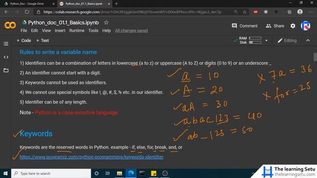 Rules to Write a Variable Name in Python (Hindi) | The Learning Setu смотреть онлайн