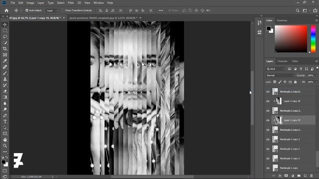 Sliced Mirror Effect ala Magdiel Lopez - Tutorial Photoshop CC 2019 смотреть онлайн