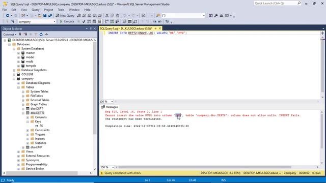 SQL Server online class 5 constraints part 2 смотреть онлайн
