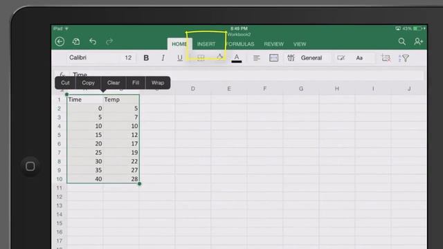Graphing in Free Excel App for iPad with Trend Line & R Value (No Office 365 Subscription Needed!) смотреть онлайн