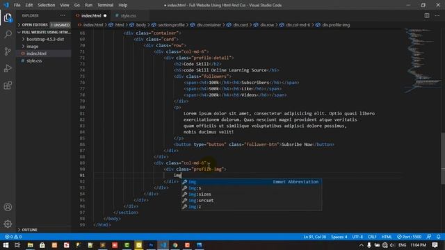 How To Make A Website Using HTML CSS Bootstrap | Complete Website Design Tutorial part-2 смотреть онлайн