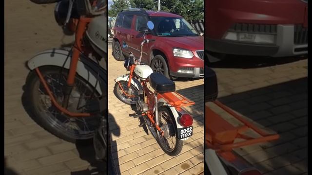 Рига-22, звук мотора V-50 #ссср #советскиемотоциклы #moped #мопед #ява #мопедрига смотреть онлайн
