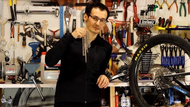 Обезжиривание велосипедного привода для нанесения парафиновой смазки смотреть онлайн