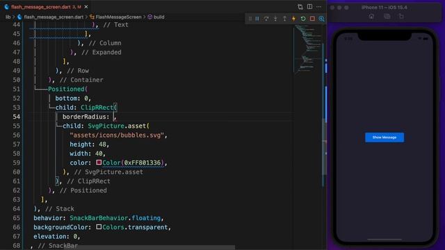 Flutter Custom Error Message - Flash Message смотреть онлайн