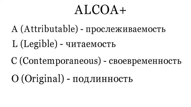 ALCOA+ Управление записями и целостность данных смотреть онлайн