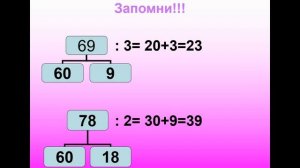 Математика. Деление вида 69:3