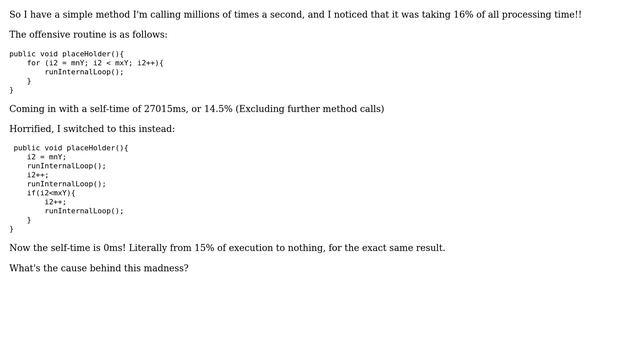 Software Engineering: Java: Why's this For-Loop thousands of times slower? смотреть онлайн