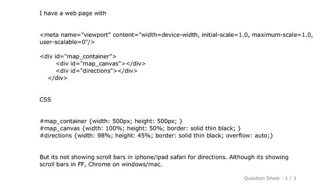 HTML : iphone safari not showing scroll bars смотреть онлайн