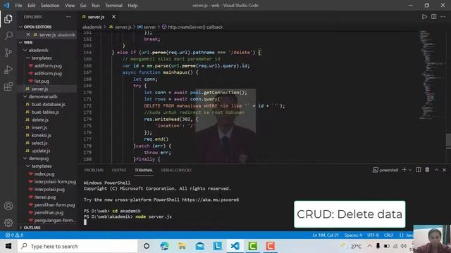 #49. CRUD Delete data ke database MariaDB dengan Node.js смотреть онлайн