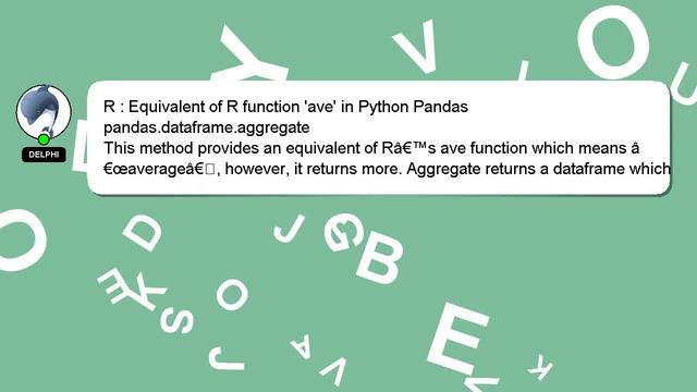 R : Equivalent of R function 'ave' in Python Pandas смотреть онлайн