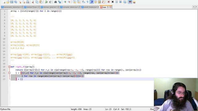 Let's Code Python: Matrix Rotations Part 1 смотреть онлайн