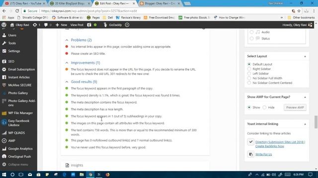 Full On-Page SEO tips for BlogSpot/WordPress Blogs in Hindi | SEO Tips for Blogger By OK Ravi смотреть онлайн