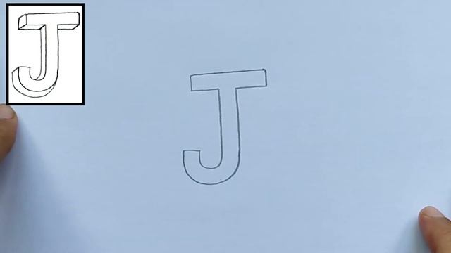 3d Letter J | 3D Letter Drawing | 3D Letter Drawing J
