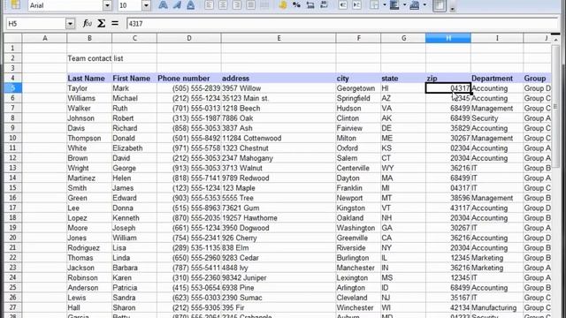 10- Libre Office - Calc, Open Office -- Calc, Excel Tutorial -- Format phone number - sort button смотреть онлайн