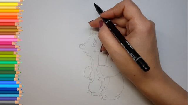 Как нарисовать Умку из мультфильма поэтапно смотреть онлайн