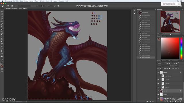 Komodo Dragon Art / Dragon Digital Painting / Fantasy Dragon Art / How To Draw A Dragon Digital Art