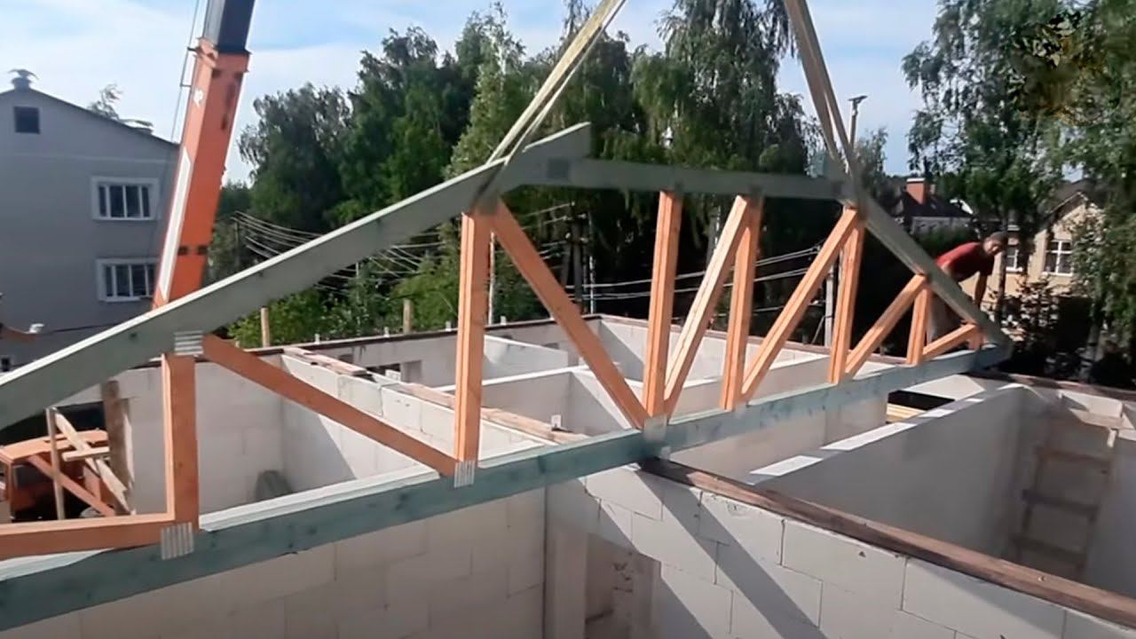 УСТРОЙСТВО КРЫШИ ДВУХЭТАЖНОГО ДОМА. СТРОПИЛЬНЫЕ ДЕРЕВЯННЫЕ ФЕРМЫ ДЛЯ КРЫШИ смотреть онлайн