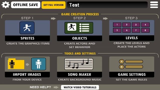 Как создать игру в Game Creator смотреть онлайн