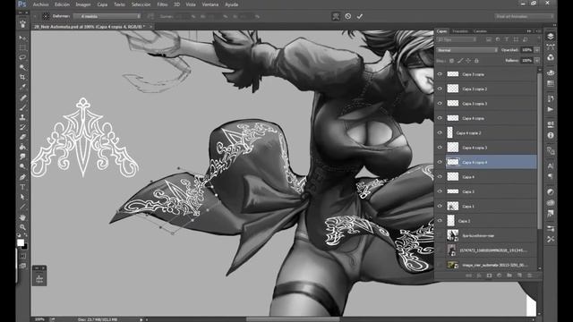 Yorha 2B Neir Automata Fan art смотреть онлайн