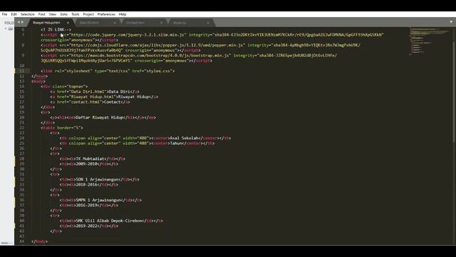 Membuat Halaman Website Profile Dengan Menggabungkan Bahasa Pemprograman HTML, CSS, Bootstrap смотреть онлайн