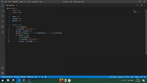Как сделать часы на Python