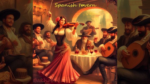 Spanish tavern darbuka quanun oud violin harmonium-instrumental