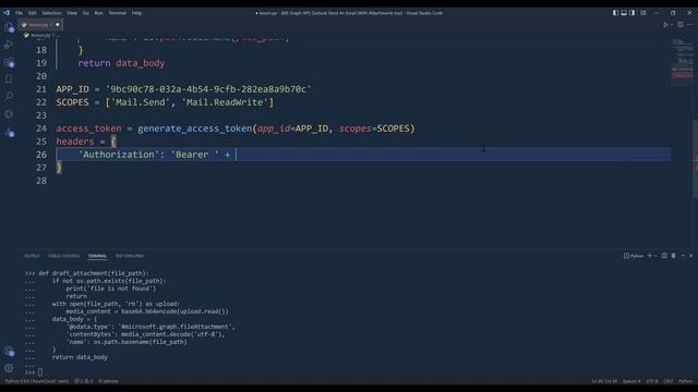Send Emails (With Attachments) In Outlook Using Microsoft Graph API In Python смотреть онлайн