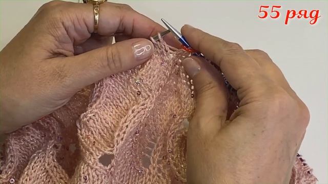 Джемпер спицами/Ажурный джемпер Lisette на круглой кокетке/Расширенный МК/Часть 3 смотреть онлайн