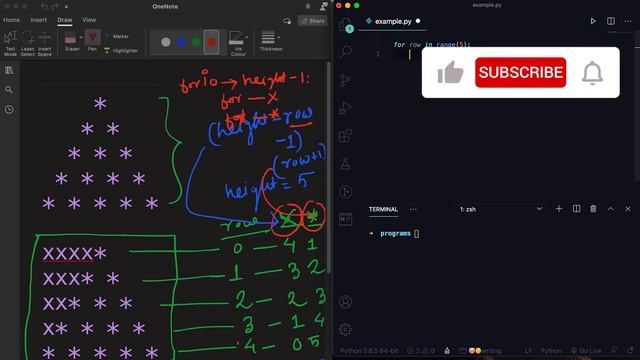 Python program to print a full pyramid pattern using star || Python for beginner смотреть онлайн