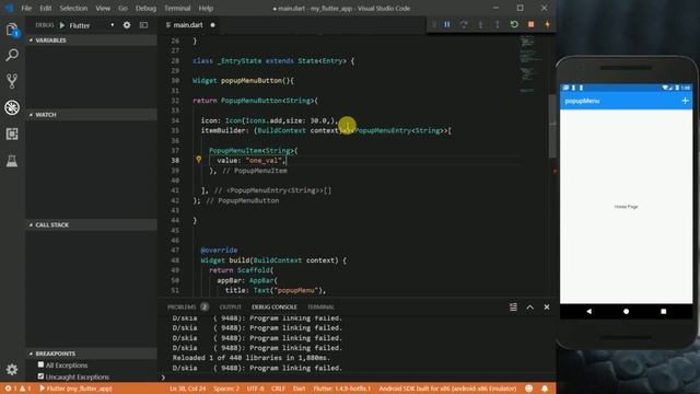 PopUpMenu in Flutter смотреть онлайн
