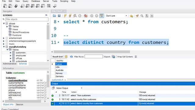 MySQL Select Statement смотреть онлайн