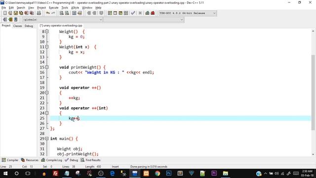Increment & Decrement Operator Overloading in C++ | Unary Operator Overloading Program Example смотреть онлайн